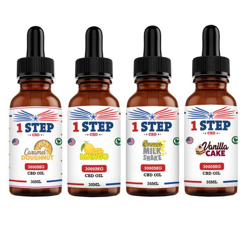 1 Step CBD 3000mg CBD Flavoured Oil 30ml