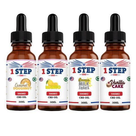 1 Step CBD 500mg CBD Flavoured Oil 30ml