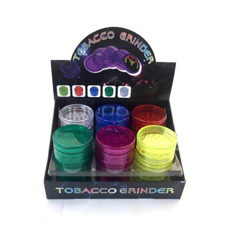 5 Parts Tobacco Plastic 60mm with Leaf Print Grinder- HX224LEAF