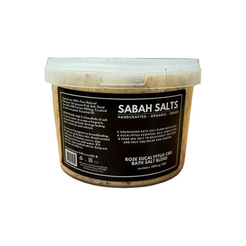 Sabah 500mg CBD Bath Salt Blend - Rose Eucalyptus