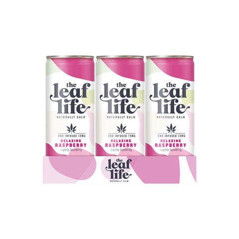 12x Leaf Life 15mg CBD Raspberry & Lemon Soft Drink 250ml