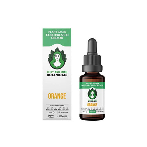 Body and Mind Botanicals 300mg CBD Orange Cold Pressed Cannabis Oil 10ml