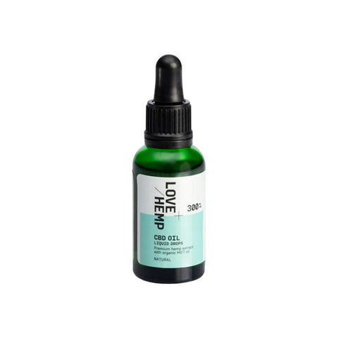 Love Hemp 300mg Natural 1% CBD Oil Drops - 30ml