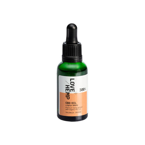 Love Hemp 300mg Valencia Orange 1% CBD Oil Drops - 30ml