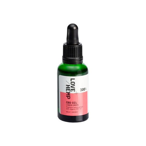 Love Hemp 300mg Wild Cherry 1% CBD Oil Drops - 30ml