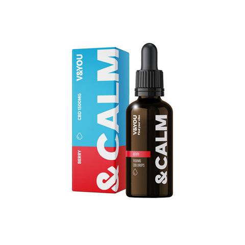 V&YOU &Calm CBD Oil Drops 1500mg CBD Oil 30ml