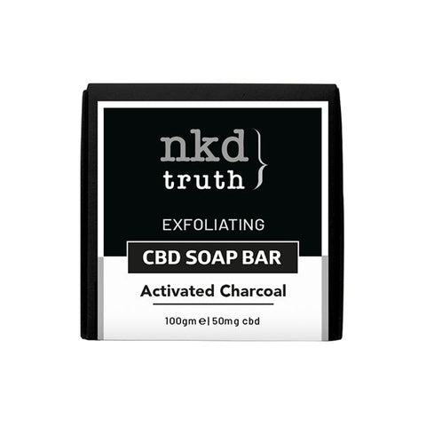 NKD 50mg CBD Activated Charcoal Soap Bar 100g (BUY 1 GET 1 FREE)