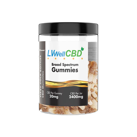 LV Well CBD 2400mg CBD Fizzy Cola Bottle Gummies - 120 Pieces