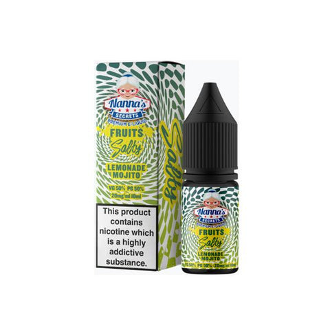 20mg Nanna's Secret Fruits 10ml Flavoured Nic Salt (50VG/50PG)