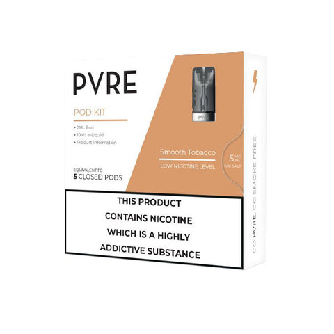 PVRE 5mg Refillable Pod Kit (50VG/50PG) - Plus 10ml E-liquid