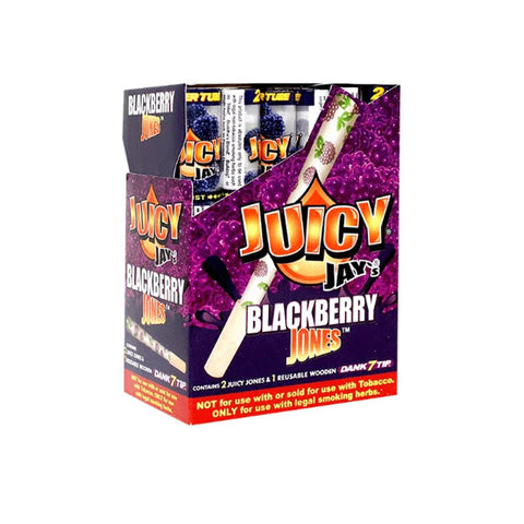 24 Juicy Jay Jones Flavoured Pre Rolled Cones with Wooden Dank 7 Tips