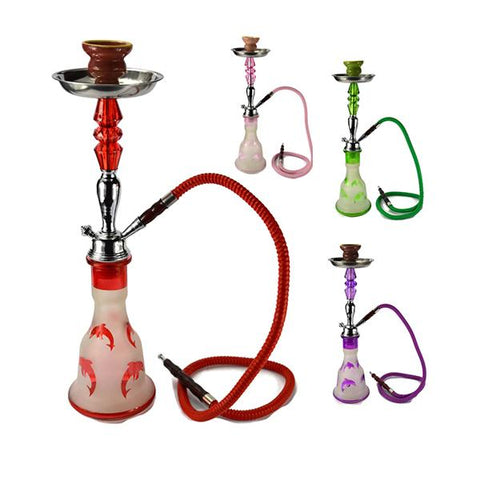 Medium 1 Hose Shisha Hookah - Assorted Colours